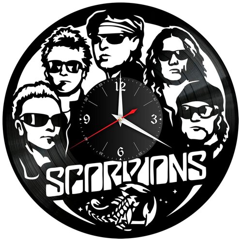 фото Redlaser часы настенные "группа scorpions" из винила, №1