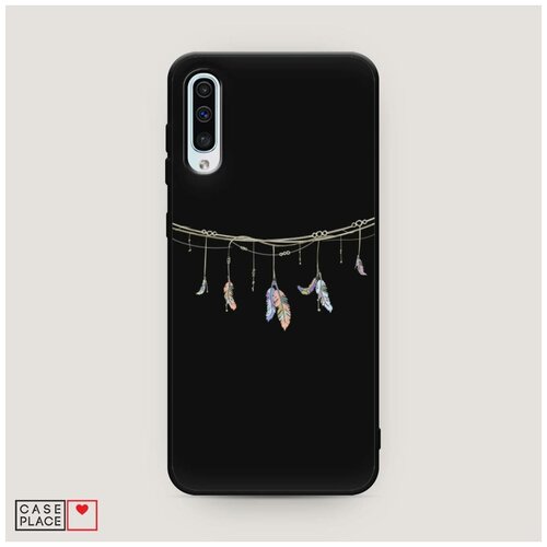 фото Чехол силиконовый матовый samsung galaxy a50 перышки на веревке case place