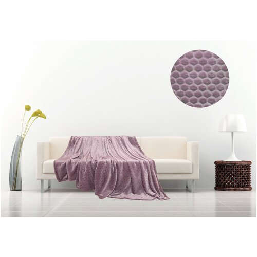 фото Плед велсофт nova пепельная роза, 160x230 см nova home textile