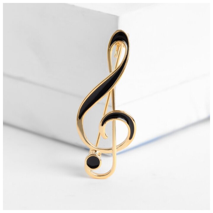 Купить Брошь "Скрипичный ключ" классика за 334р. с доставкой