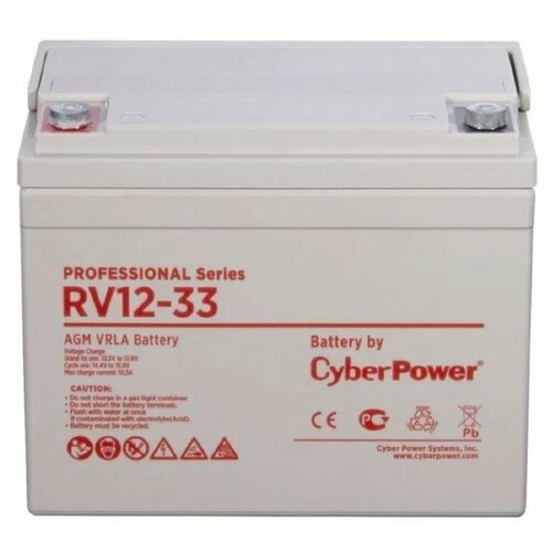 аккумуляторная батарея cyberpower professional rv 12 33 12в 35 а·ч Аккумуляторная батарея PS CyberPower RV 12-33 / 12 В 33 Ач - Battery CyberPower Professional series RV 12-33 / 12V 33 Ah