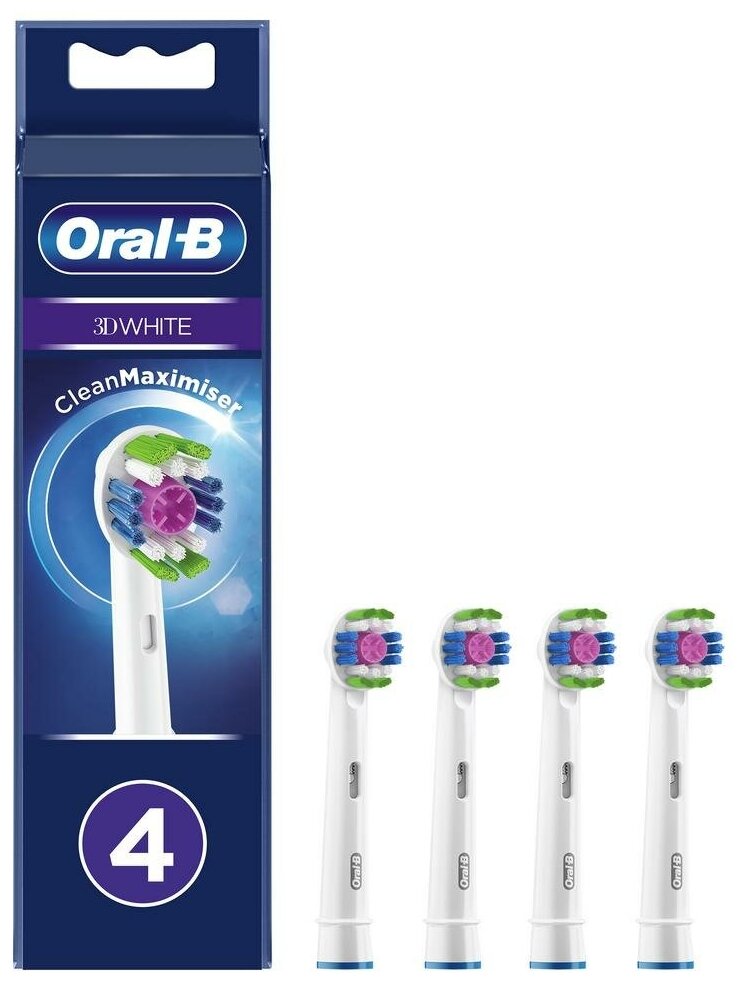 Насадки для зубной щетки Oral-B EB18рRB 3DWhite CleanMaximiser 4 шт