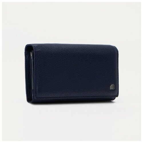 фото Кошелёк, 3 отдела, на магнитах, цвет синий нет бренда