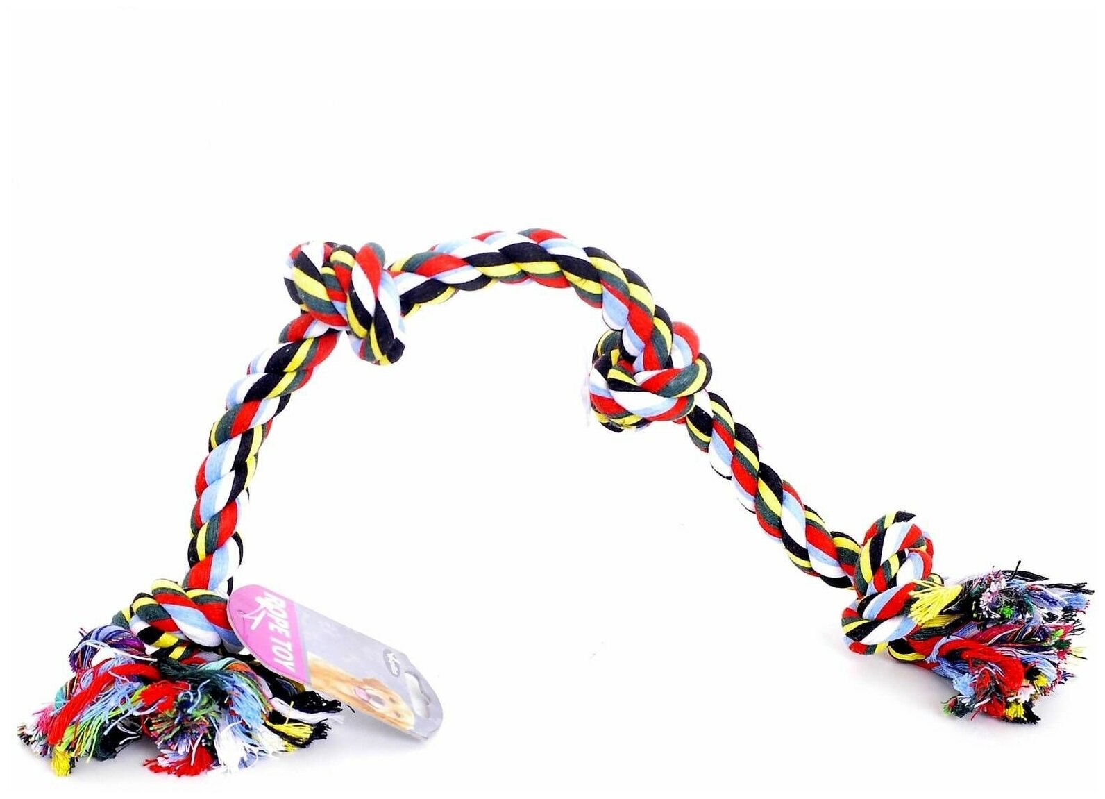 Papillon Игрушка для собак "Веревка с 4 узлами", хлопок, 60см (Flossy toy 4 knots) 140746, 0,26 кг - фотография № 2