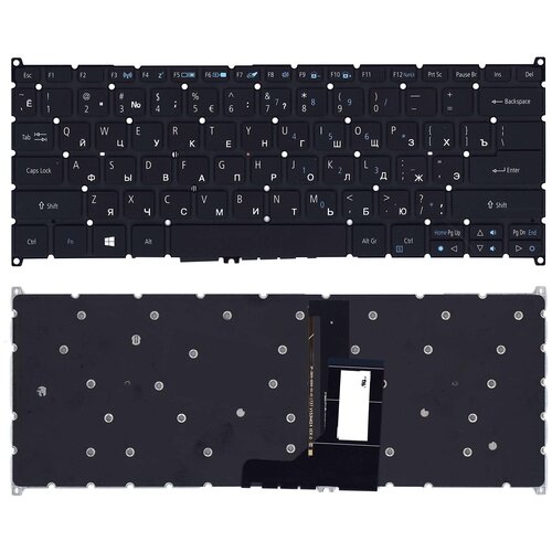 Клавиатура для ноутбука Acer Spin 1 SP113-31 черная с подсветкой 313000₽