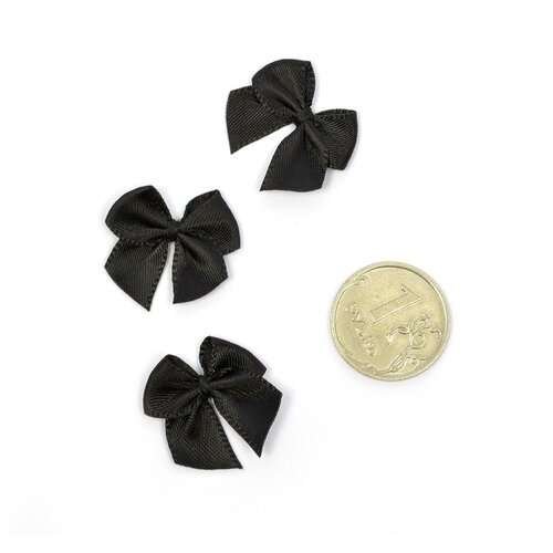 Бантики пришивные арт. MJ. RF.070.07 3,5см цв.07 коричневый уп.100шт