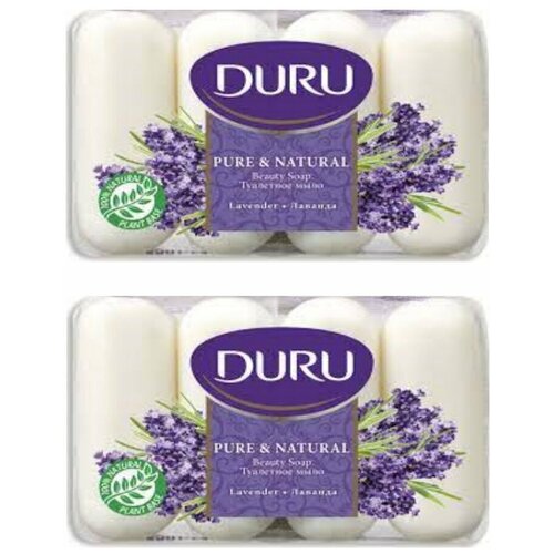 DURU Pure &Natural Туалетное мыло комфорт/лаванда, 4*85г, S-603B (2 штуки)