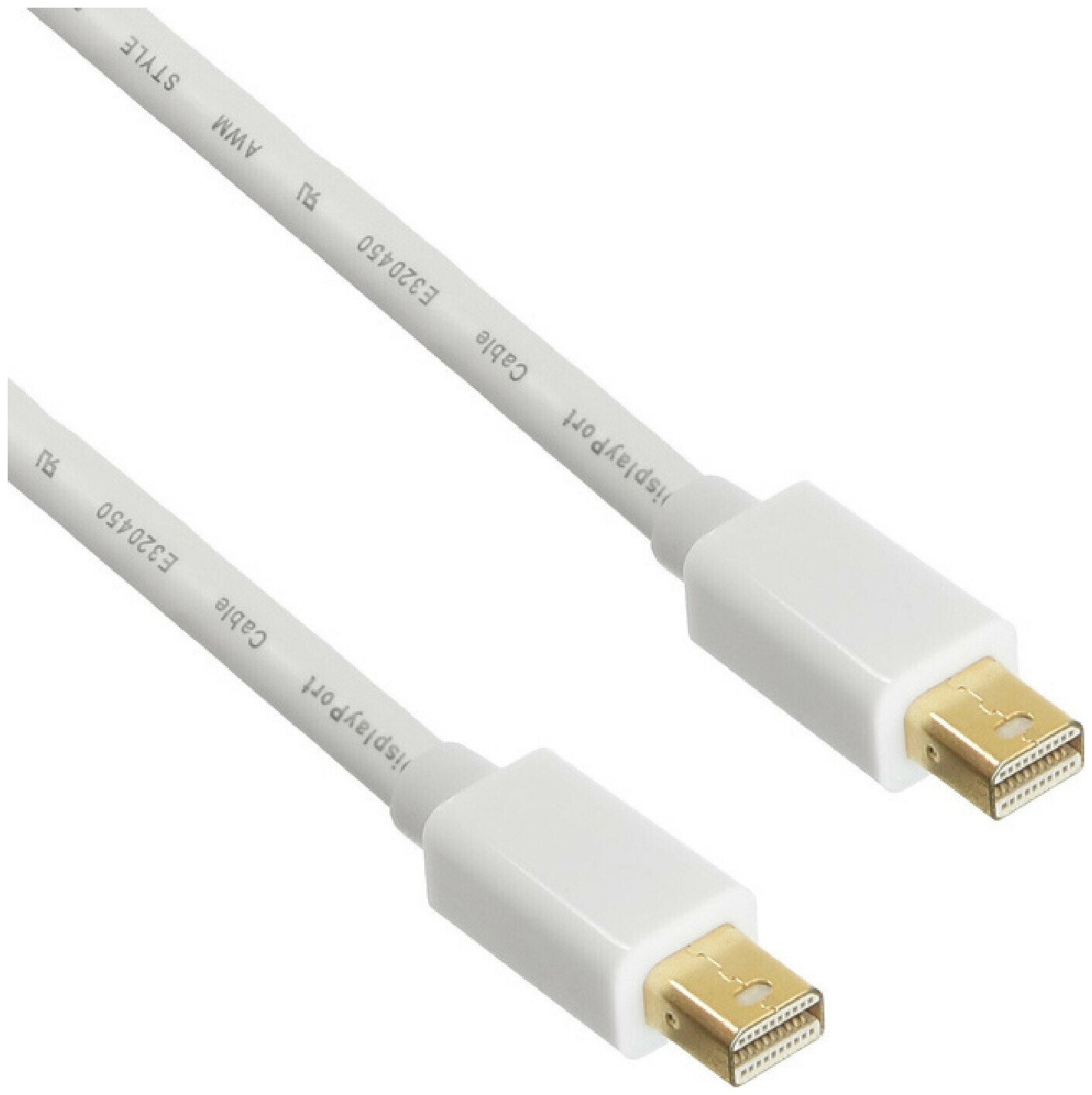 Кабель аудио-видео BURO 1.2v, miniDisplayport (m) - miniDisplayport (m) , 2м, GOLD белый [bhp mdpp-2] - фото №5