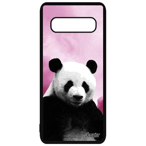 фото Защитный чехол на телефон // galaxy s10 // "большая панда" медведь бамбук, utaupia, розовый