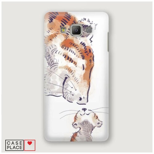 фото Чехол пластиковый samsung galaxy grand prime тигрица и тигренок case place