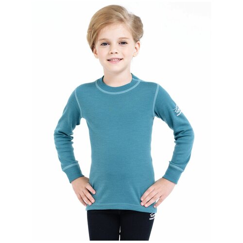 Термобелье/футболка NORVEG SOFT детская с длинным рукавом, рост 56-62, морская волна