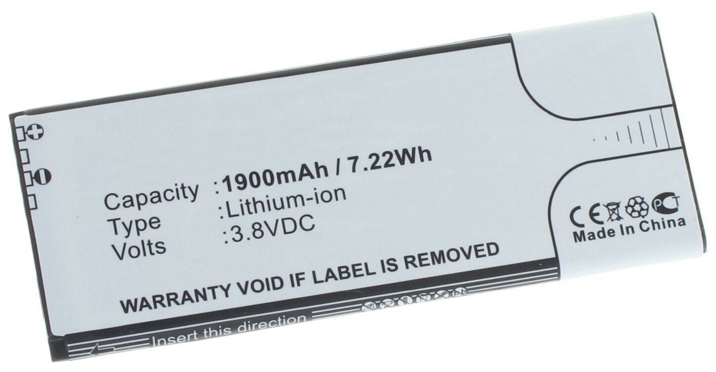 Аккумуляторная батарея iBatt 1900mAh для Tcl, Vodafone TLI019D7