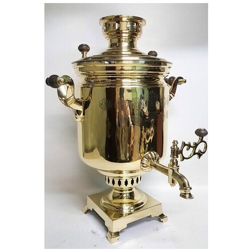 Самовар комбинированный 8 литров Баташев желтый