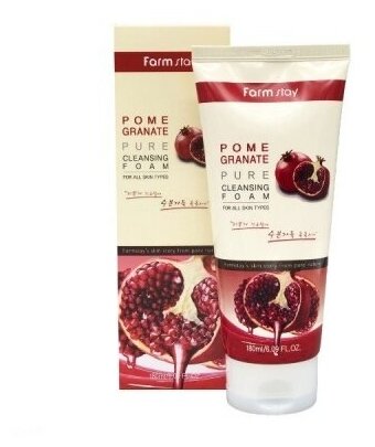 Пенка FarmStay Pome Granate Pure Cleansing Foam - антивозрастная для умывания с экстрактом граната, 180 мл