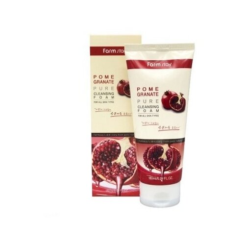 пенка для умывания с экстрактом корня женьшеня red ginseng pure cleansing foam 180мл farmstay 8809469771245 Пенка FarmStay Pome Granate Pure Cleansing Foam - антивозрастная для умывания с экстрактом граната, 180 мл