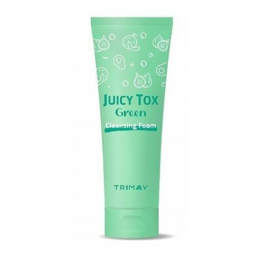 Фруктовая пенка для умывания с экстрактами авокадо, дыни и яблока Trimay Juicy Tox Green Cleansing Foam 120ml