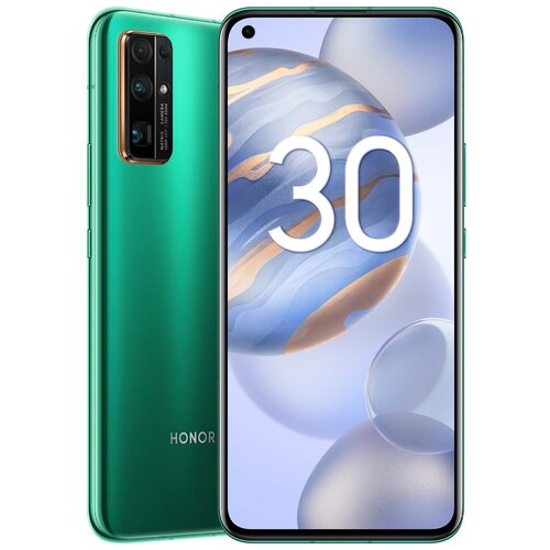 смартфон honor 10x lite 4 128 гб dual nano sim изумрудно зеленый Смартфон HONOR 30 8/128 ГБ RU, Dual nano SIM, изумрудно-зеленый