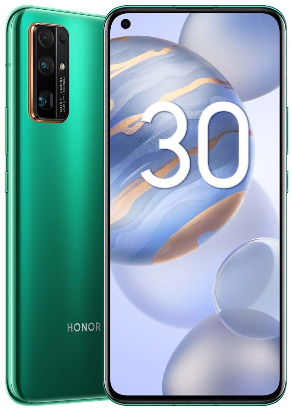 Смартфон HONOR 30 8/128 ГБ, Dual nano SIM, изумрудно-зеленый