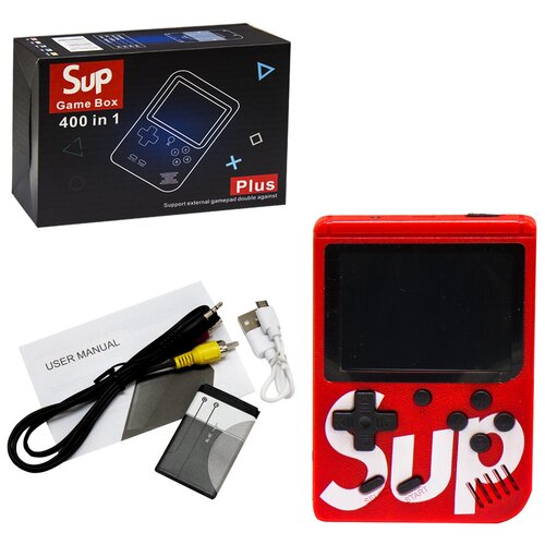 Портативная игровая приставка SUP 400 in1 портативная приставка sup plus 400 в 1 game box 3 led с джойстиком