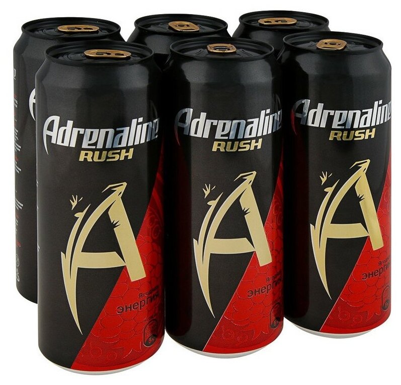 Энергетический напиток Adrenaline Rush VitPower Ягодная энергия, 449мл X6