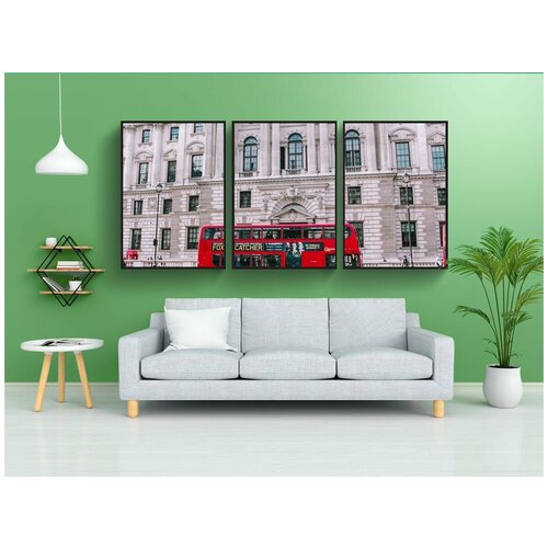 фото Набор модулных постеров для интерьера "машина, лондон, великобритания" 60x90 см. в тубусе, без рамки lotsprints