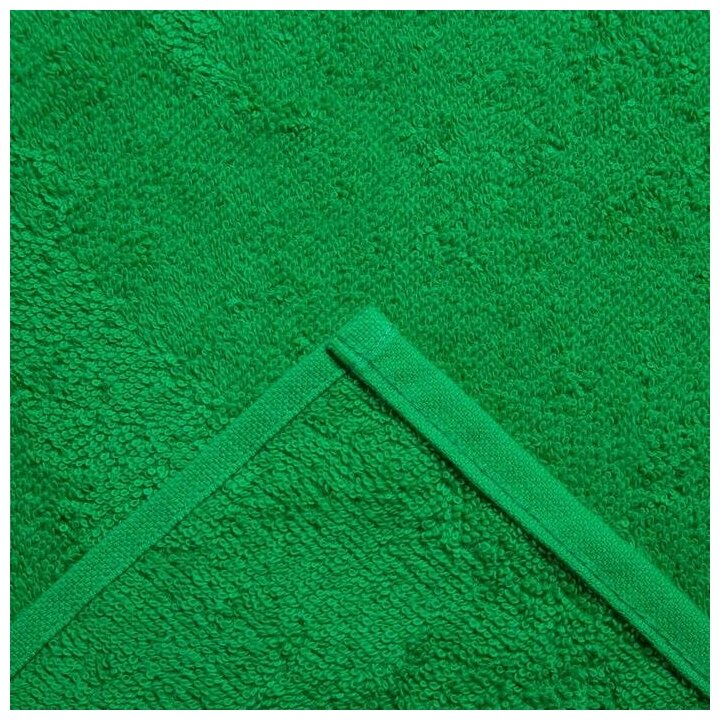 Полотенце махровое Экономь и Я 50х90 см, цв. зеленый, 100% хлопок, 320 гр/м2 - фотография № 3