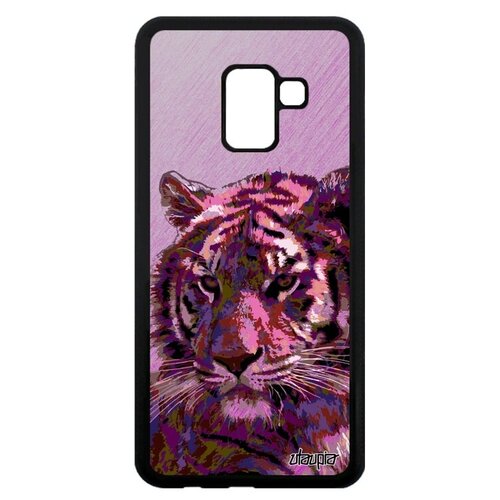 фото Яркий чехол на телефон // samsung galaxy a8 2018 // "царь тигр" тайга tiger, utaupia, розовый