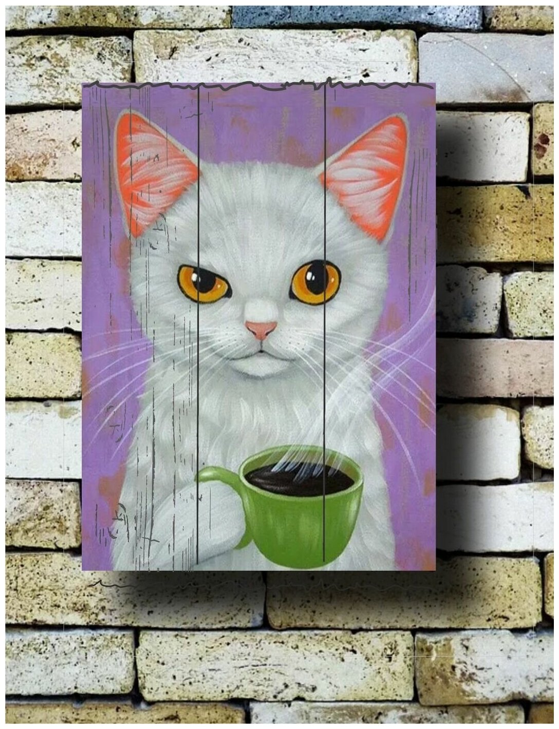 Картина на досках 'Котик. кот . киса. кошка' 30/40 см