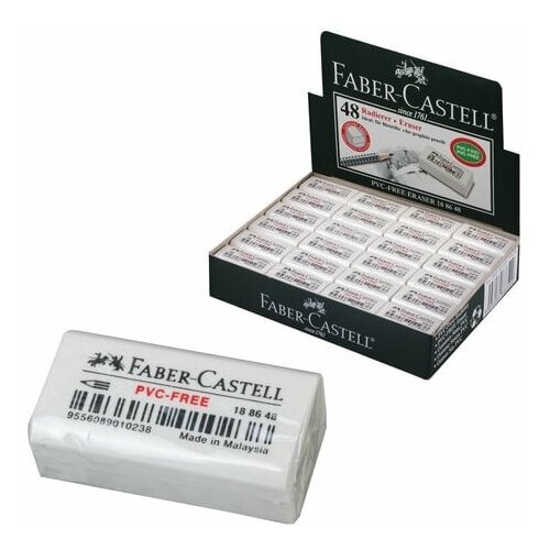 Faber-Castell Набор ластиков 188648 белый 48 ластик faber castell pvc free 7086 31 х 16 х 11 белый