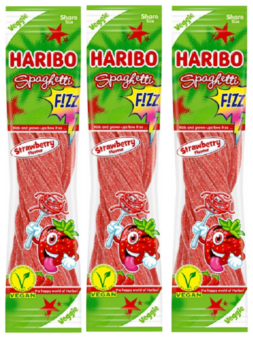 Жевательный Мармелад Haribo Spaghetti Strawberry , (3 шт. х 200 гр.)