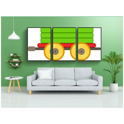 фото Набор модулных постеров для интерьера "тренироваться, машина, игрушка" 60x90 см. в тубусе, без рамки lotsprints