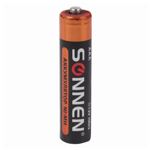 Батарейки аккумуляторные комплект 2 SONNEN AAA (HR03) Ni-Mh 1000 mAh в блистере, 2 шт - фотография № 4