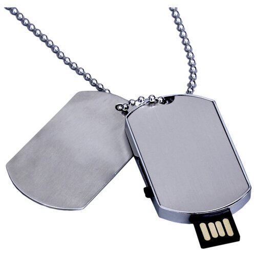 Флешка Армейский жетон в подарок для военного (4 Гб / GB USB 2.0 Серебристый Armi)