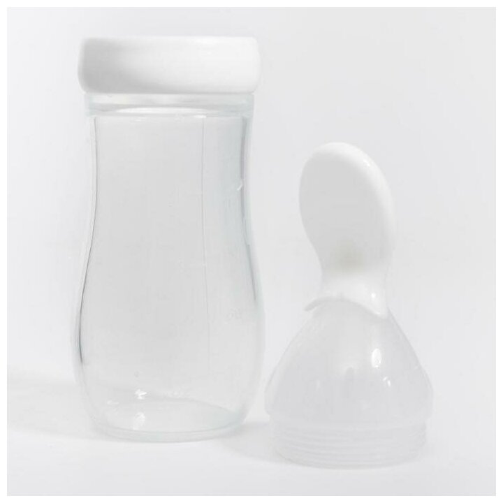 Бутылочка-поильник BabyLand силиконовая с ложкой в блистере, 125мл Baby Land - фото №4