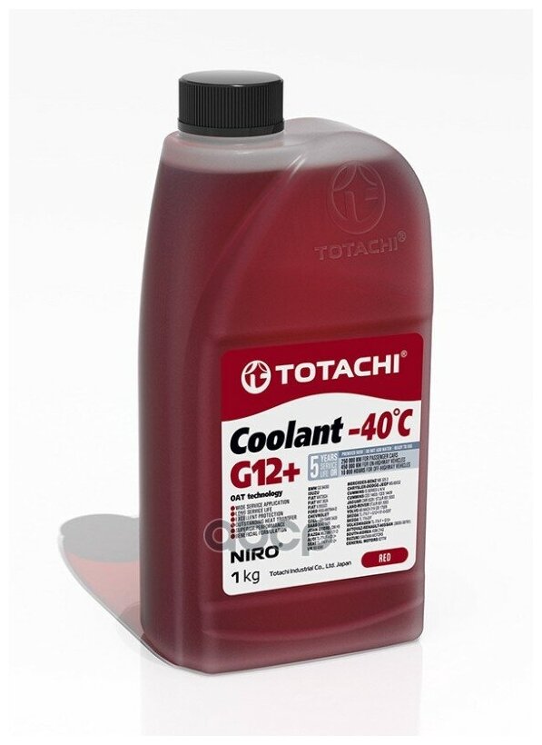 Жидкость Охлаждающая Totachi Niro Coolant Red -40c G12+ 1кг TOTACHI43101