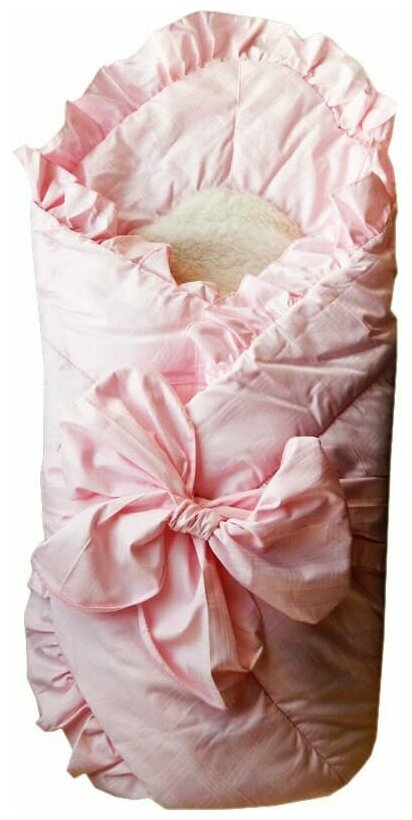 Конверт-одеяло (меховая вставка) А.2153, цвет розовый, р-р. 100х102 Папитто 10093077
