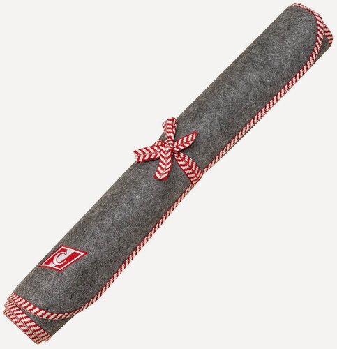 Изображение товара Войлочный коврик для бани Спартак с вышитой эмблемой Спартак серый 180см