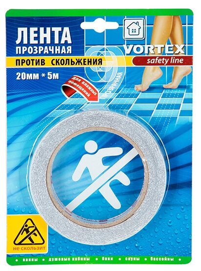 Vortex Лента для влажных помещений Противоскользящая, 20ммх5 м - фото №4