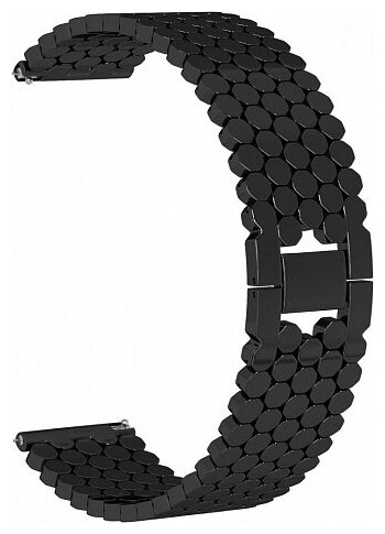 Ремешок металлический GSMIN Snake 22 для Huawei Watch GT 2 Pro (Черный)