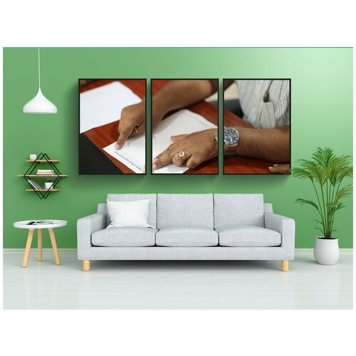 фото Набор модулных постеров для интерьера "оформление документации, бумага, договор" 60x90 см. в тубусе, без рамки lotsprints