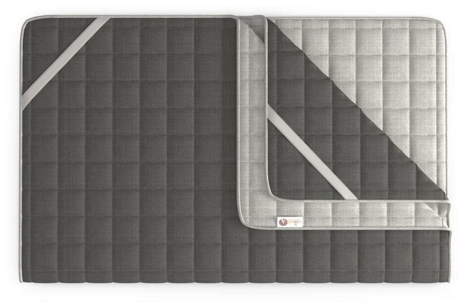 Чехол на матрас защитный Gray-Black 180x200 - фотография № 1