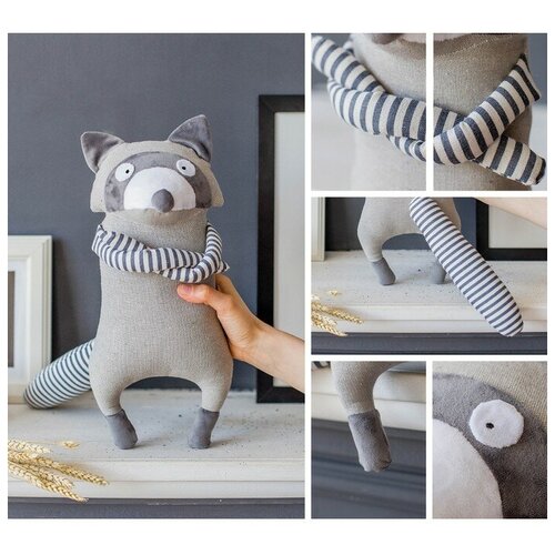 фото Арт узор мягкая игрушка «енотик дадли», набор для шитья, 18 ? 22 ? 2.5 см