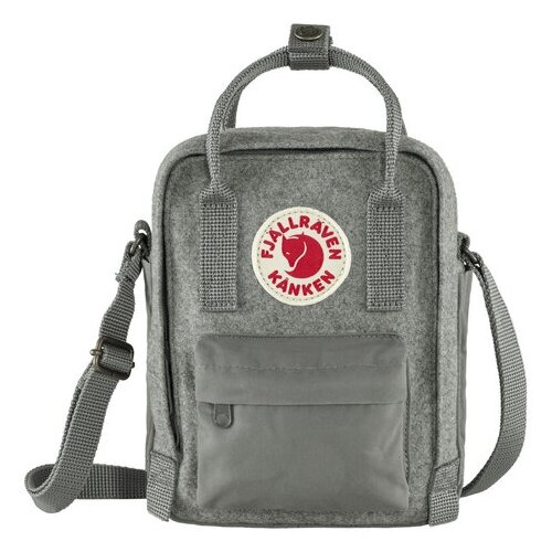 фото Fjallraven сумка kanken re-wool sling, серая, 20х15х8 см, 2,5 л