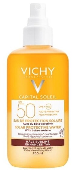 Солнцезащитный спрей-активатор загара Vichy Capital Ideal Soleil SPF 50 двухфазный, 200 мл