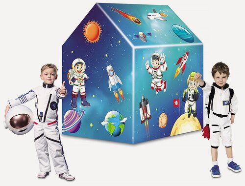 Изображение товара Игровой домик Pituso "Космос", с шариками 50шт , ткань, разборный, синий, 93х69х103см