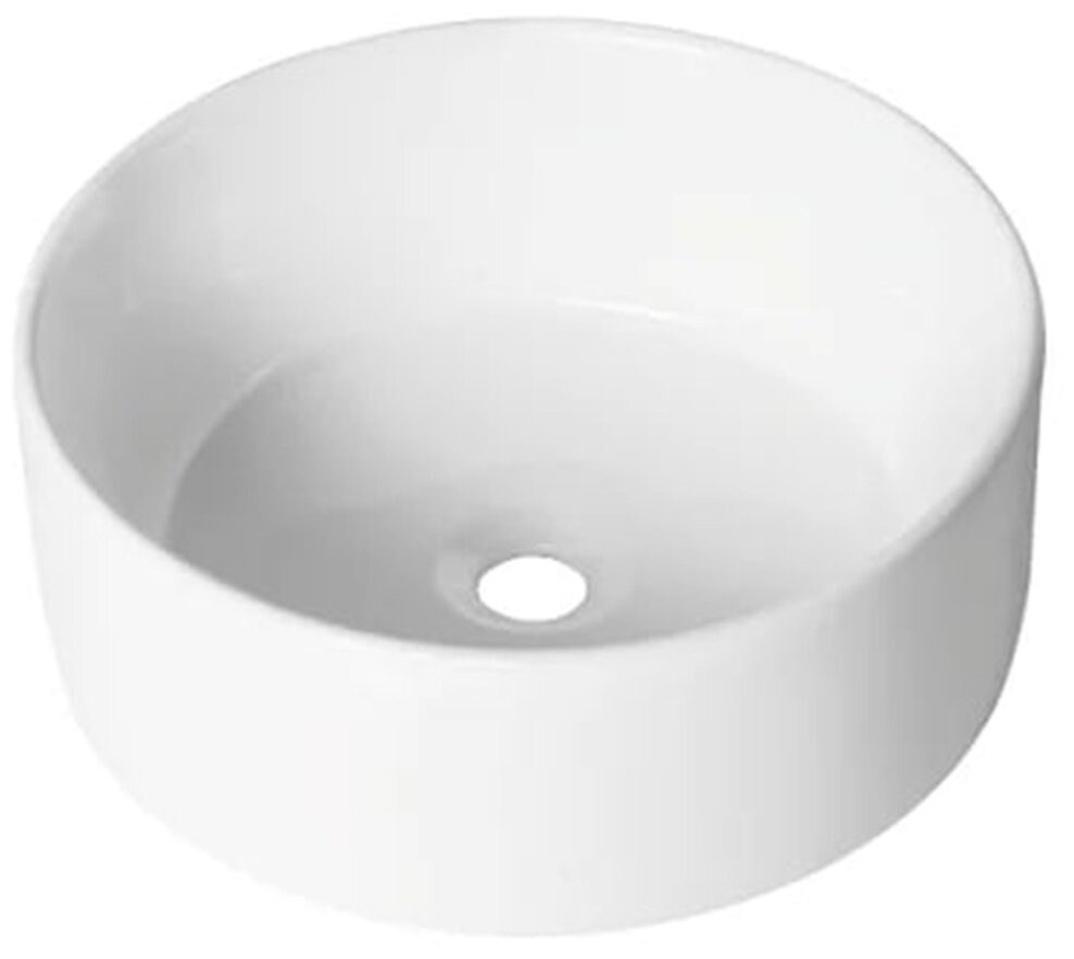 Раковина для ван. керамич. накладная круглая белая (410*410*165мм) GT106