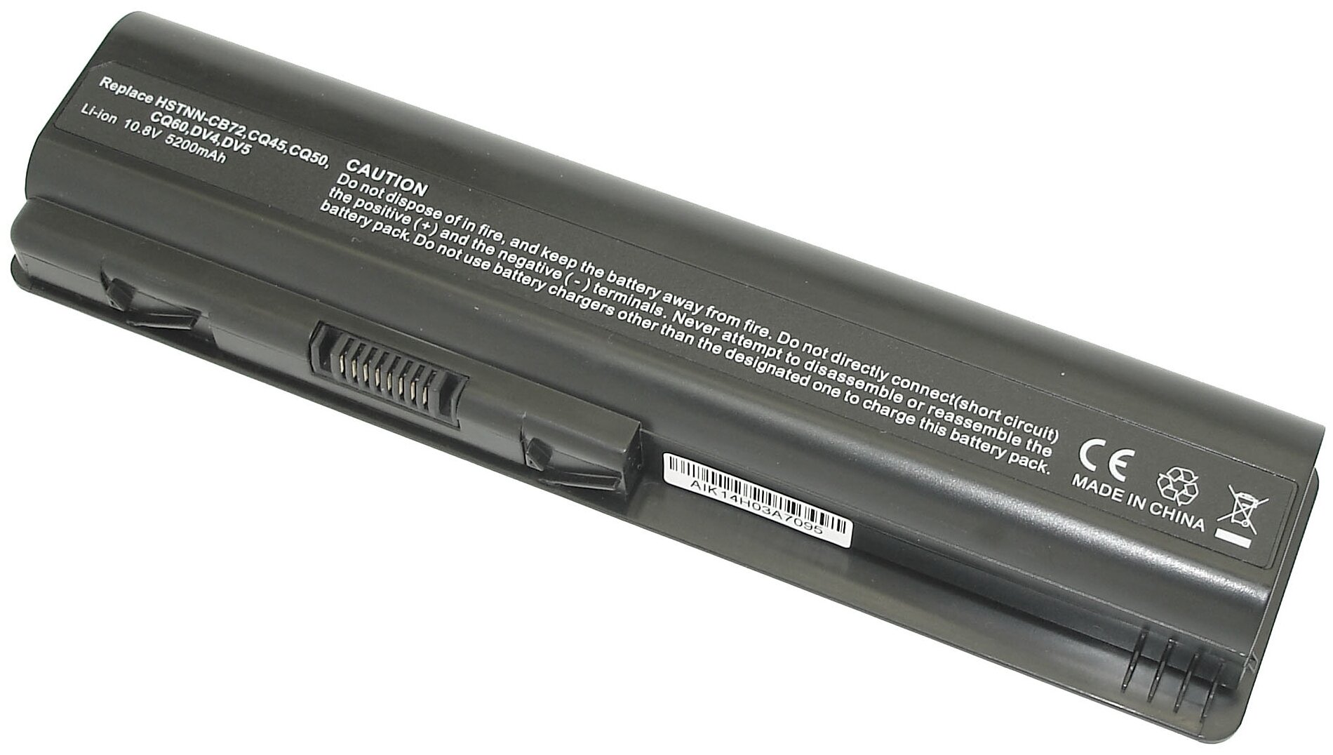 Аккумулятор OEM (совместимый с HSTNN-XB79, HSTNN-Q34C) для ноутбука HP Pavilion DV5-1000 10.8V 4400mAh черный