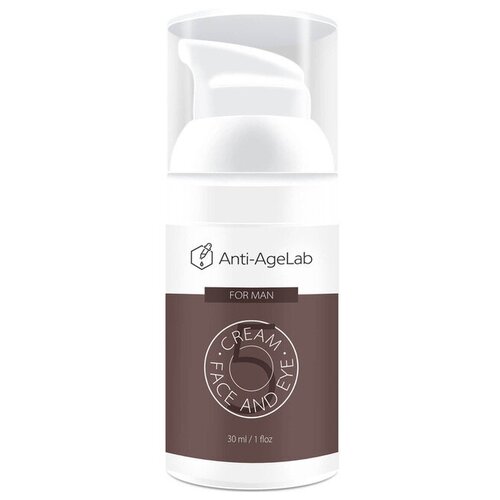 Антивозрастной мужской пептидный крем № 5 для лица, области вокруг глаз и шеи.
