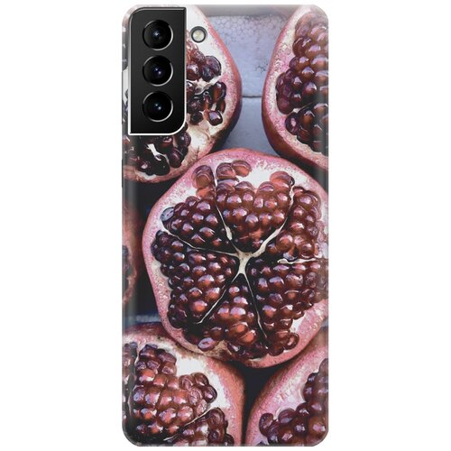фото Силиконовый чехол на samsung galaxy s21+ / самсунг с21 плюс с принтом "гранаты" gosso