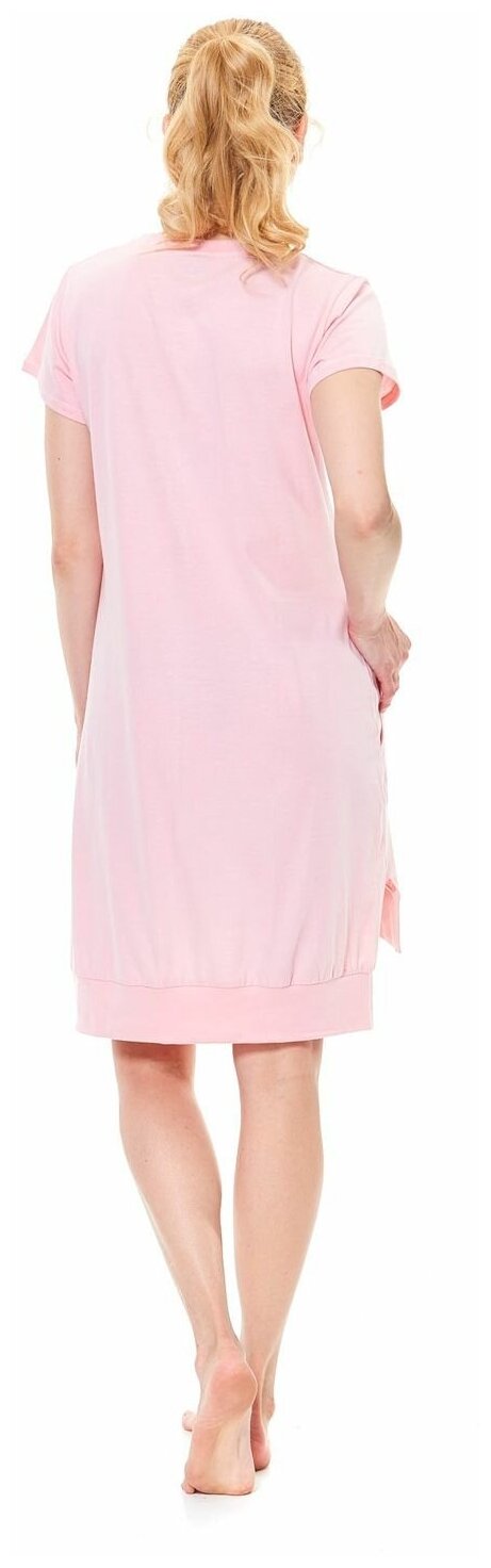 Женская розовая ночная сорочка с карманами DOCTOR NAP tm.9514 - фотография № 3
